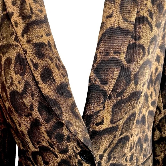LAFAYETTE 148 wool Jacket blazer size 6 mobwife leopard - Picture 5 of 9
